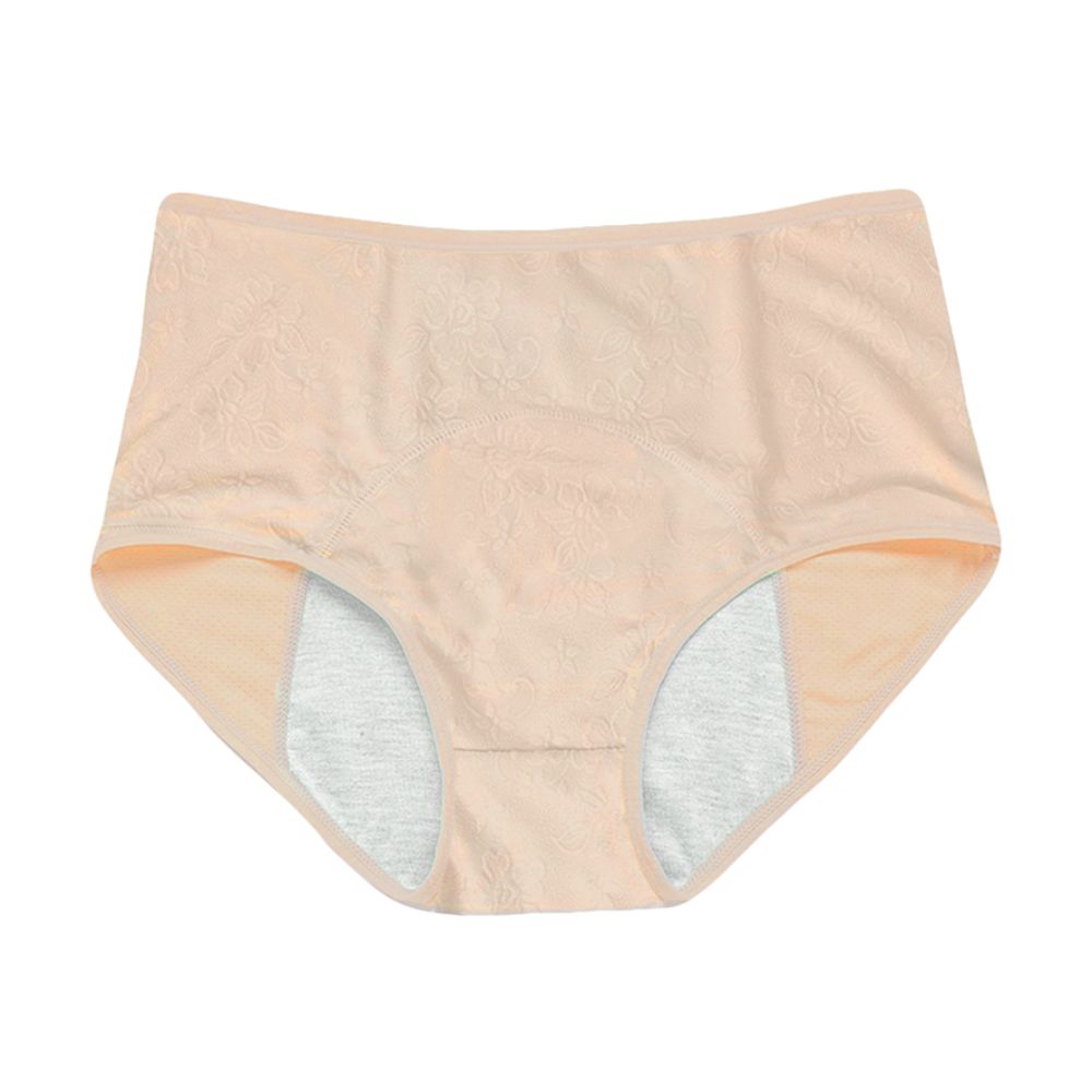 Floral Leakproof Underwear (Beige 5-Pack) - Image 6