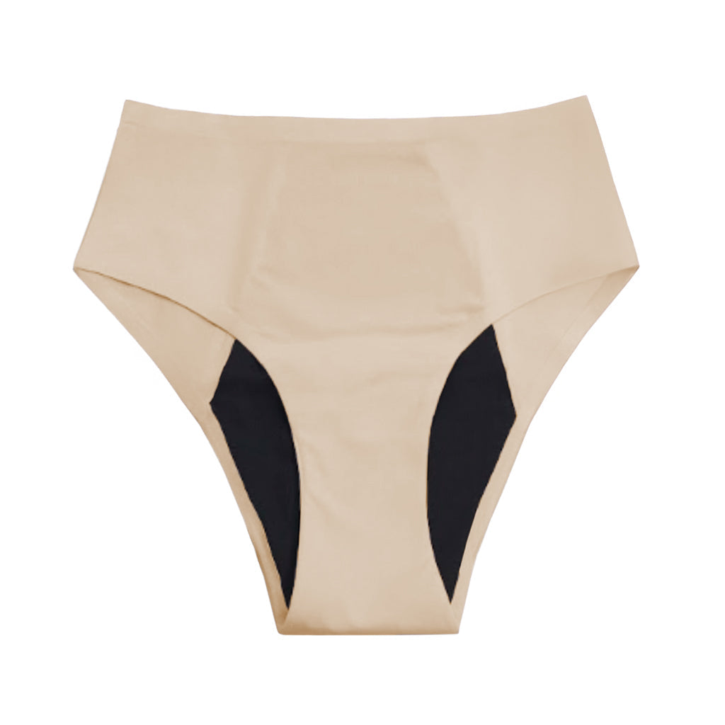 NEW: Seamless Leakproof High Waisted (Heavy Absorbency Beige 10-Pack) - Image 5